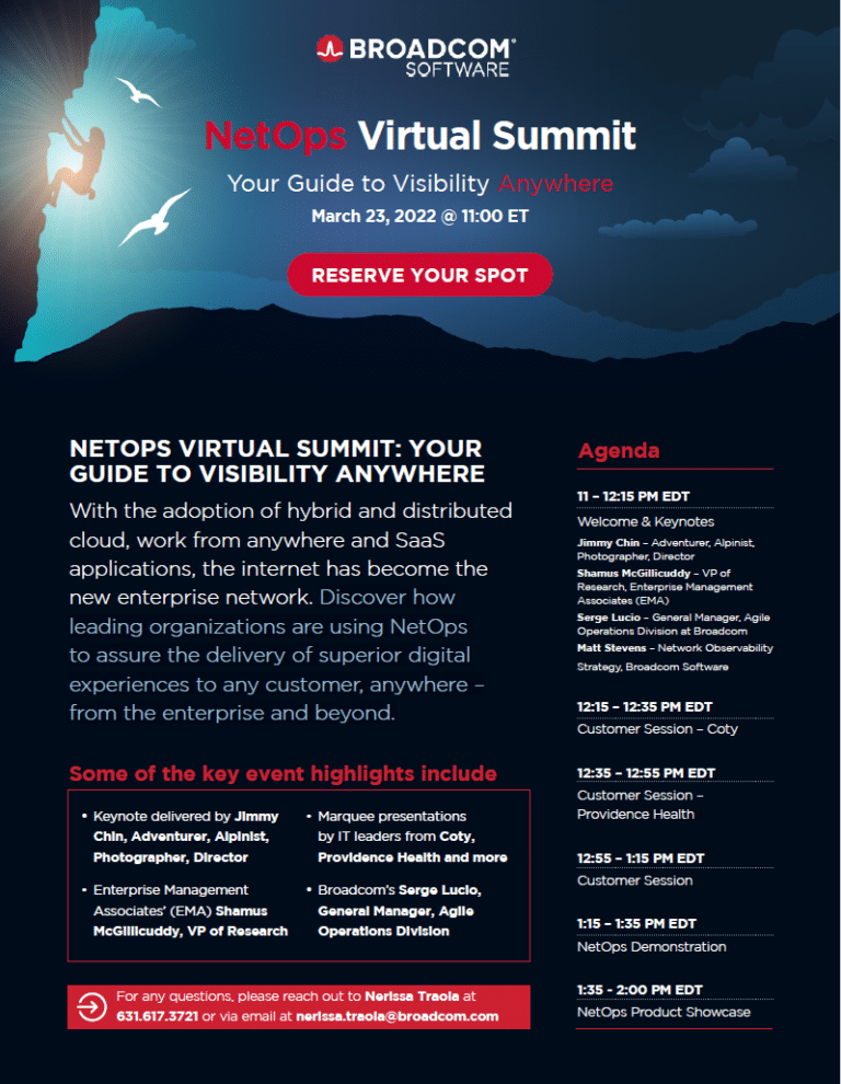 Broadcom NetOps Virtual Summit am 23.03.2022 I DICOS